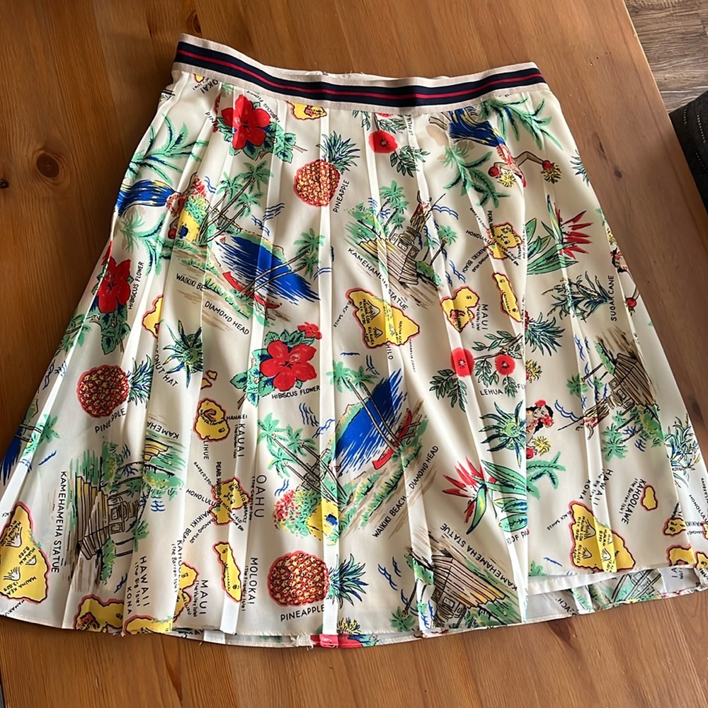 J. Crew Multicolor Hawaiian Print Skirt